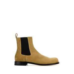 Jw Anderson Men Beige Suede Chelsea Ankle Boots